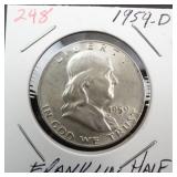 1959-D Franklin half dollar