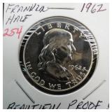 1962 Beautiful Proof Franklin half dollar