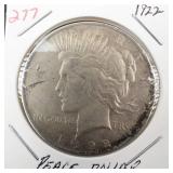 1922 Peace dollar