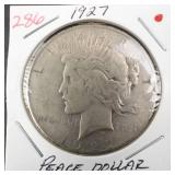 1927 Peace dollar