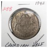 1942 Canadian Silver Half Dollar