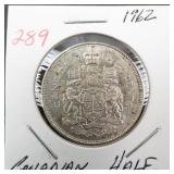1962 Canadian Silver Half Dollar