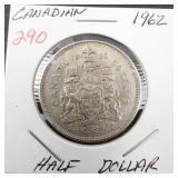 1962 Canadian Silver Half Dollar