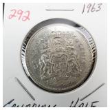 1963 Canadian Silver Half Dollar