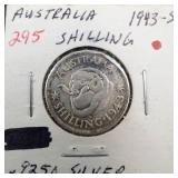 1943-S Australian silver shilling