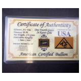 American Certified Bullion, .000571 of .999 oz