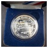 Pearl Harbor memorial clad proof 50th Anniversary medal
