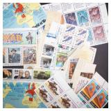 nice assortment of unused US stamps circa 1990