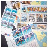 nice assortment of unused US stamps circa 1990