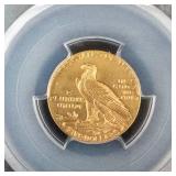 1914-D PCGS AU58 $5 Sealed Indian Head Gold Coin