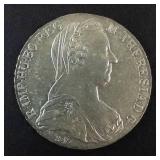Maria Theresa Thaler BURG CO TYR 1780X Restrike Coin 28.12g.833S