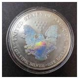 2000 American Silver Eagle -Hologram 1oz Fine Silver One Dollar Coin in Wooden Case