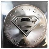 2016 $5 Silver Canadian Superman 1oz Brilliant Coin