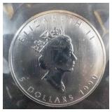 4 Uncirculated 1990 Canadian Silver Dollars