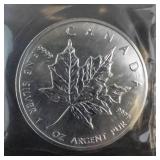 4 Uncirculated 1990 Canadian Silver Dollars