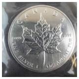 4 Uncirculated 1990 Canadian Silver Dollars