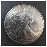 2001 Silver Eagle 1oz Fine Silver One Dollar Coin