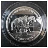 Montana Statehood Centennial 1 Troy Oz .999 Silver Round "Moose Proof Coin" in Case