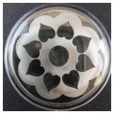500 Grains Sterling Silver Hearts Collectable Coin