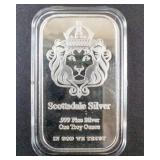 Scottsdale Silver "In God We Trust" 1 Troy Oz .999 Silver Bar in Case