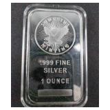 Sunshine Minting 1 Troy Oz .999 Silver Bar in Case 