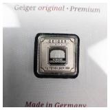 Geiger Premium 1 Gram .999 Silver Square Feinsilbar Cameo Proof