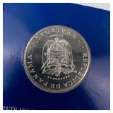Republic of Panama 1970 sterling silver proof 5 Balboas.  1.06 oz total silver weight