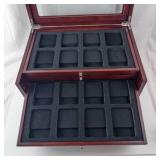The Complete Morgan and Peac Silver Dollar Collection Wooden Chest with Drawers (No Key)