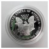 2004 Silver American Eagle One Dollar Coin -w/specification sheet & case