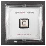 Geiger Premium 1 Gram .999 Silver Square Feinsilbar Cameo Proof