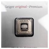 Geiger Premium 1 Gram .999 Silver Square Feinsilbar Cameo Proof