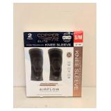 NEW COPPERFIT ELITE COMPRESSION KNEE SLEEVE SMALL 2PK