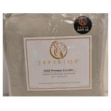 SUPERIOR SOLID PREMIUM CURTAINS 2 BLACKOUT PANELS IVORY