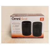 OMNIHEAT DIGITAL CERAMIC PERSONAL HEATER 2PK