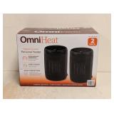 OMNIHEAT DIGITAL CERAMIC PERSONAL HEATER 2PK