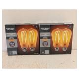 (2) NEW BETTER HOMES & GARDENS LED VINTAGE STYLE 40W AMBER BULBS 2PK
