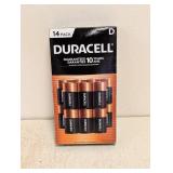 NEW DURACELL D BATTERIES 14PK