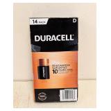 NEW DURACELL D BATTERIES 14PK