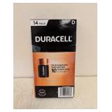 NEW DURACELL D BATTERIES 14PK