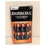 NEW DURACELL D BATTERIES 14PK