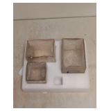 EVERGREEN LED GLASS CUBE TOWERS 3PK