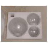 EVERGREEN LED GLASS SPHERES 3PK