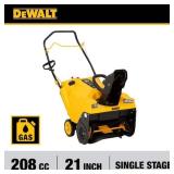 DEWALT 21 in. 208 cc E-Gov Electric Start Gas Single-Stage Snow Blower