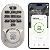 NEW - Kwikset HALO Satin Nickel Keypad WiFi Electronic Single-Cylinder Smart Lock Deadbolt featuring SmartKey Security