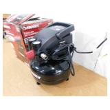 Husky 3 Gal. 120 PSI Portable Electric Oil-Free Light Duty Pancake Air Compressor with Fold Down Handle and 1-Quick Coupler