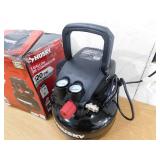Husky 3 Gal. 120 PSI Portable Electric Oil-Free Light Duty Pancake Air Compressor with Fold Down Handle and 1-Quick Coupler