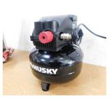 Husky 3 Gal. 120 PSI Portable Electric Oil-Free Light Duty Pancake Air Compressor with Fold Down Handle and 1-Quick Coupler
