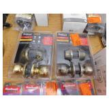 Huge lot of assorted door knobs, pulls, and hardware.