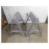 (2) 31.3 in. D x 6.3 in. H x 8 in W Galvanized Steel Folding Sawhorse/Workstand