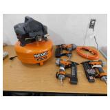 RIDGID 6 Gal. 150 PSI Electric Air Compressor with 25 ft. Hose, 18GA Brad Nailer, 16GA Finish Nailer and 18GA Finish Stapler